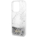 Guess nakładka do iPhone 14 Pro 6,1" GUHCP14LLCSGSGH biała hard case Liquid Glitter Marble