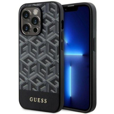 Guess nakładka do iPhone 14 Pro 6,1" GUHMP14LHGCFSEK czarna hard case GCube Stripes MagSafe