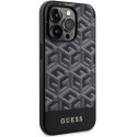 Guess nakładka do iPhone 14 Pro 6,1" GUHMP14LHGCFSEK czarna hard case GCube Stripes MagSafe