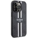 Guess nakładka do iPhone 14 Pro 6,1" GUHMP14LP4RPSK czarna hard case 4G Printed Stripes MagSafe