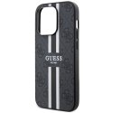 Guess nakładka do iPhone 14 Pro 6,1" GUHMP14LP4RPSK czarna hard case 4G Printed Stripes MagSafe