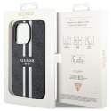 Guess nakładka do iPhone 14 Pro 6,1" GUHMP14LP4RPSK czarna hard case 4G Printed Stripes MagSafe