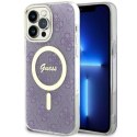 Guess nakładka do iPhone 14 Pro Max 6,7" GUHMP14XH4STU purpurowa hard case 4G MagSafe