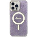 Guess nakładka do iPhone 14 Pro Max 6,7" GUHMP14XH4STU purpurowa hard case 4G MagSafe