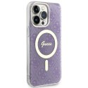 Guess nakładka do iPhone 14 Pro Max 6,7" GUHMP14XH4STU purpurowa hard case 4G MagSafe