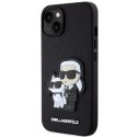 Karl Lagerfeld nakładka do iPhone 14 6,1" KLHCP14SSANKCPK czarne hardcase Saffiano Karl & Choupette