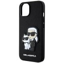 Karl Lagerfeld nakładka do iPhone 14 6,1" KLHCP14SSANKCPK czarne hardcase Saffiano Karl & Choupette