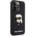 Karl Lagerfeld nakładka do iPhone 14 Pro 6,1" KLHCP14L3DRKINK czarne hardcase Rubber Ikonik 3D