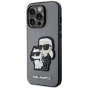 Karl Lagerfeld nakładka do iPhone 14 Pro 6,1" KLHCP14LSANKCPG srebrne hardcase Saffiano Karl & Choupette