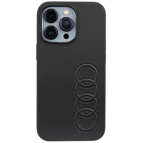 Audi nakładka do iPhone 13 Pro 6,1" AU-TPUPCIP13P-TT/D1-BK czarna hard case Synthetic Leather