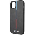 BMW nakładka do iPhone 14 Plus 6,7" BMHMP14M22PVTA szara hard case Quilted Tricolor MagSafe