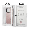 Guess nakładka do iPhone 13 Pro 6,1" GUHCP13LPCRBPI różowa hard case Croco Collection