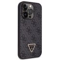 Guess nakładka do iPhone 14 Pro 6,1" GUHCP14LP4TDSCPK czarna HC PU Leather Metal Logo Strass Crossbody