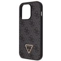 Guess nakładka do iPhone 14 Pro 6,1" GUHCP14LP4TDSCPK czarna HC PU Leather Metal Logo Strass Crossbody