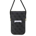 Guess torebka na telefon GUOWBP4SNSK czarna Wallet 4G Cord Script