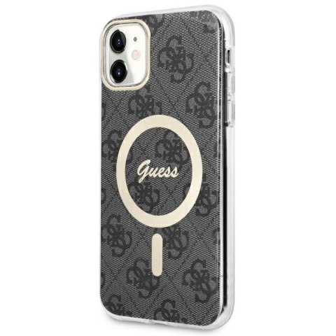 Guess nakładka do iPhone 11 GUHMN61H4STK czarna hardcase Magsafe IML 4G