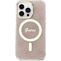 Guess nakładka do iPhone 13 Pro 6,1" GUHMP13LH4STP różowa hardcase Magsafe IML 4G