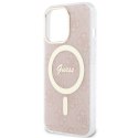 Guess nakładka do iPhone 13 Pro 6,1" GUHMP13LH4STP różowa hardcase Magsafe IML 4G