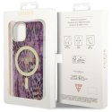 Guess nakładka do iPhone 14 6,1" GUHMP14SHLEOPWP różowa hardcase Magsafe IML Leopard