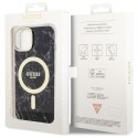 Guess nakładka do iPhone 14 6,1" GUHMP14SPCUMAK czarna hardcase Magsafe IML Marble