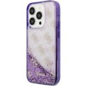 Guess nakładka do iPhone 14 Pro 6,1" GUHCP14LLC4PSGU fioletowa hardcase Liquid Glitter 4G Translucent