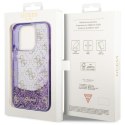 Guess nakładka do iPhone 14 Pro 6,1" GUHCP14LLC4PSGU fioletowa hardcase Liquid Glitter 4G Translucent