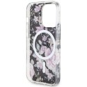 Guess nakładka do iPhone 14 Pro 6,1" GUHMP14LHCFWSK czarna hardcase Magsafe IML Flower