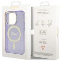 Guess nakładka do iPhone 14 Pro 6,1" GUHMP14LHCMCGU fioletowa hardcase Magsafe IML Glitter Gold