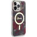 Guess nakładka do iPhone 14 Pro Max 6,7" GUHMP14XHCFWSA khaki hardcase Magsafe IML Flower