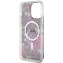 Guess nakładka do iPhone 14 Pro Max 6,7" GUHMP14XHCFWSA khaki hardcase Magsafe IML Flower