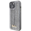 Guess nakładka do iPhone 15 6,1" GUHCP15SPSFDGSS srebrna HC Sequin Script Metal