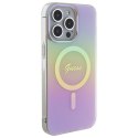 Guess nakładka do iPhone 15 Pro 6,1" GUHMP15LHITSP różowe HC IML Magsafe Iridescent