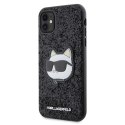 Karl Lagerfeld nakładka do iPhone 11 / XR KLHCN61G2CPK czarna hardcase Glitter Choupette Patch