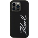 Karl Lagerfeld nakładka do iPhone 11 / Xr KLHCN61SKSVGK czarna hardcase Silicone Signature