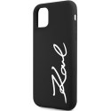 Karl Lagerfeld nakładka do iPhone 11 / Xr KLHCN61SKSVGK czarna hardcase Silicone Signature