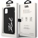 Karl Lagerfeld nakładka do iPhone 11 / Xr KLHCN61SKSVGK czarna hardcase Silicone Signature