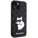 Karl Lagerfeld nakładka do iPhone 14 6,1" KLHCP14SSAKHPCK czarna hardcase Saffiano Mono Patch Choupette NFT