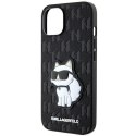 Karl Lagerfeld nakładka do iPhone 14 6,1" KLHCP14SSAKHPCK czarna hardcase Saffiano Mono Patch Choupette NFT