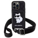 Karl Lagerfeld nakładka do iPhone 14 Pro 6,1" KLHCP14LCSAKHPCK czarna hardcase Crossbody Saffiano Mono Choupette NFT