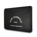 Karl Lagerfeld torba do laptopa 13" KLCS133RSGSFBK czarna Comp Sleeve Saffiano RSG