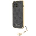 Guess nakładka do iPhone 14 6,1" GUHCP14SGF4GGR szara HC PU 4G Charm