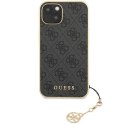 Guess nakładka do iPhone 14 6,1" GUHCP14SGF4GGR szara HC PU 4G Charm