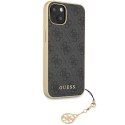 Guess nakładka do iPhone 14 6,1" GUHCP14SGF4GGR szara HC PU 4G Charm