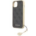 Guess nakładka do iPhone 14 6,1" GUHCP14SGF4GGR szara HC PU 4G Charm