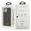 Guess nakładka do iPhone 14 6,1" GUHCP14SGF4GGR szara HC PU 4G Charm