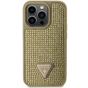 Guess nakładka do iPhone 14 Pro 6,1" GUHCP14LHDGTPD złota hardcase Rhinestone Triangle