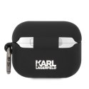 Karl Lagerfeld etui do Airpods Pro KLAPRUNIKK czarne 3D Silicone NFT Karl