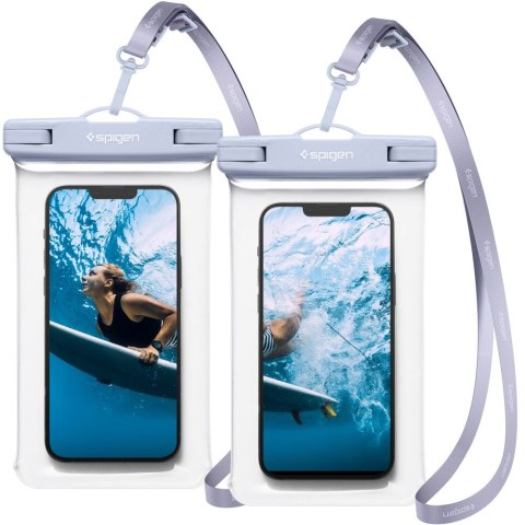 Spigen pokrowiec wodoodporny A601 Universal Waterproof Case 2-Pack aqua blue