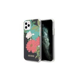Guess nakładka do iPhone 11 Pro Max GUHCN65IMLFL01 czarny hard case Flower Collection